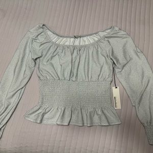 Off the shoulders peplum top